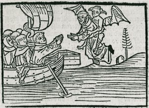 San Brendan y el demonio, ilustración de 